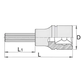 Ključevi nasadni imbus dugi, prihvat 1/2” 192 HXL 7 X 64 UNIOR