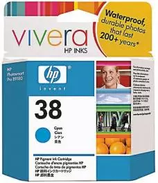 Toneri za InkJet i Plotere No.38 Cyan Pigment Ink Cartridge Vivera za photosmart pro b9180 C9415A HP  