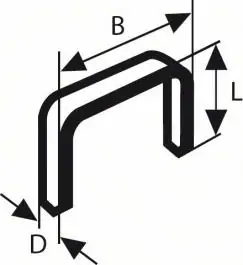 Spajalica tip 52 12,3 x 1,25 x 6 mm  (1000 kom.) BOSCH