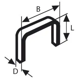 Spajalica tip 54 12,9 x 1,25 x 8 mm (1000 kom.) BOSCH
