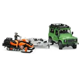 Džip Land Rover sa prikolicom i sankama BRUDER