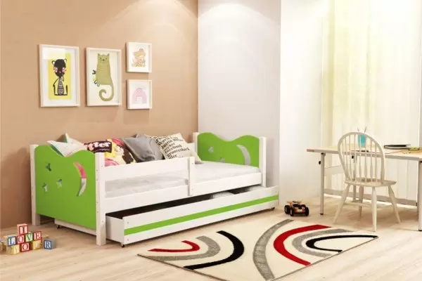 KREVET ZA DECU 160X80 WHITE ZELENI ELEGANT