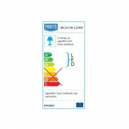 LED brodska lampa 12W LBL23-CW-12/WH Prosto