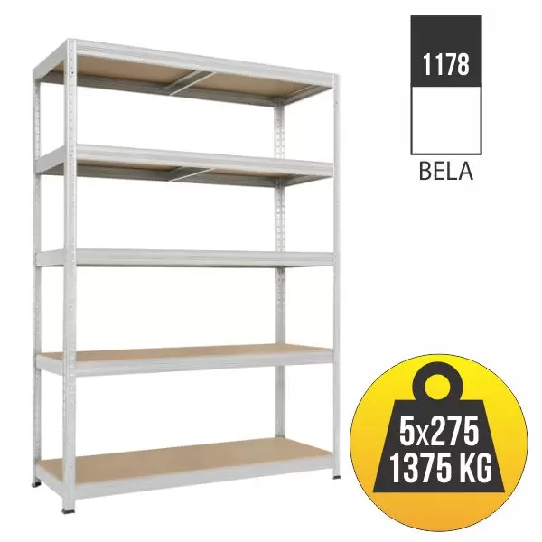 Metalna polica metal-medijapan 1375kg 180x120x45cm