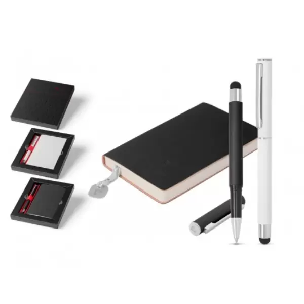 Set metalna touch roler olovka i notes Pierre Cardin beli u LUX kartonskoj kutiji ARLAS