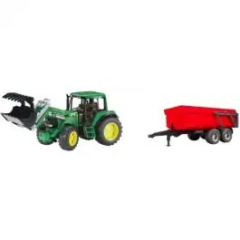 Traktor JD sa kašikom i prikolicom Bruder