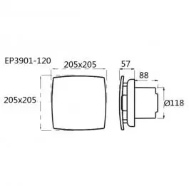 Ventilator za kupatilo EP3901 120 Diplon