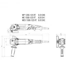 Ugaona brusilica WE 1500-125 RT Metabo