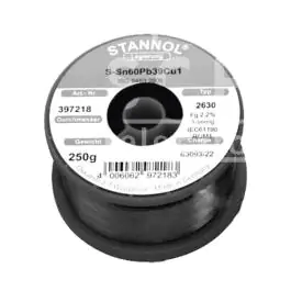 Tinol za lemljenje 250gr LZ3010-0250 Sn/Pb/Cu: 60%/39%/1%