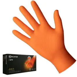 Jednokratne rukavice MERCATOR GOGRIP PRO naran. bez pudera XL 50kom