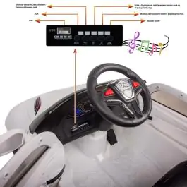 Auto Jagor na akumulator za decu beli 12V R/C