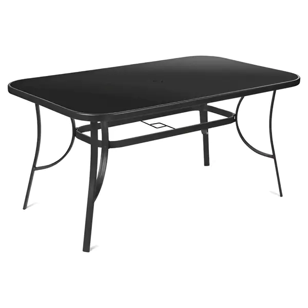 Baštenski sto crno staklo/metal crni FDZN 5030 - proizvod na akciji