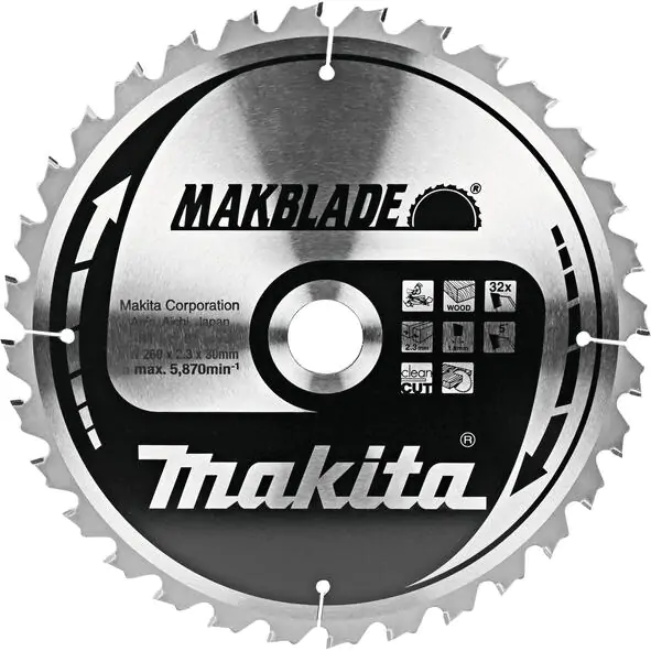 Makita list testere za drvo MAKBlade Plus 260x30x32z B-08931