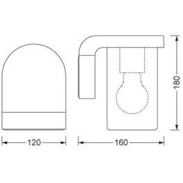 Osram dekorativna fasadna lampa CASCADE AMB E27