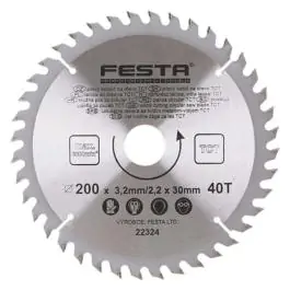 Kružna testera za drvo TCT 200mm x 3,2/2,2mm x 30mm 50T Festa