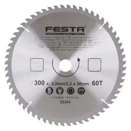 Kružna testera za drvo TCT 300mm x 3,2/2,2mm x 30mm 60T Festa