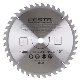 Kružna testera za drvo TCT 400mm x 3,8/2,8mm x 30mm 40T Festa