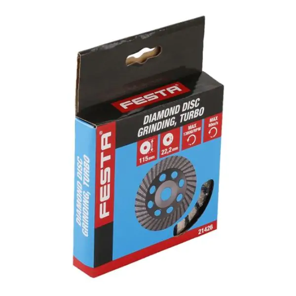 Brusni disk za kamen dijamantski 115x22.23mm Festa