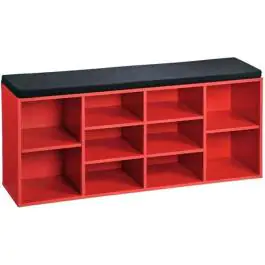 Drveni cipelarnik sa jastukom crveni103X48X29,5cm KESPER KSP159283