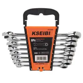 Set kombinovanih ključeva sa čegrtaljkom, 8 kom – KSEIBI 123950