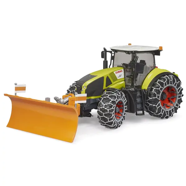 Bruder Traktor Claas Axion 950 sa lancima i dodatkom za čišćenje snega