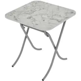 Alesta AL10033BM sto višenamenski sklopivi tekstura beli mermer 70X70CM