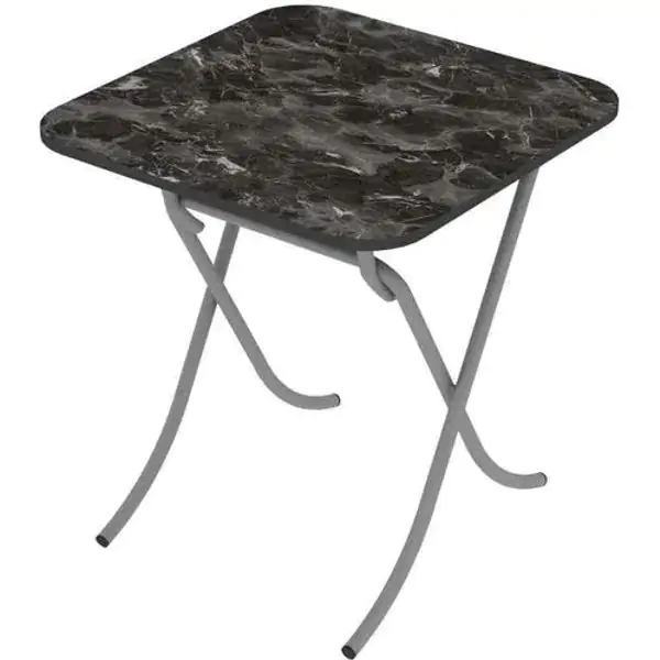 Alesta AL10033CM sto višenamenski sklopivi tekstura crni mermer 70X70CM