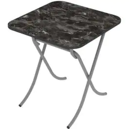 Alesta AL10033CM sto višenamenski sklopivi tekstura crni mermer 70X70CM