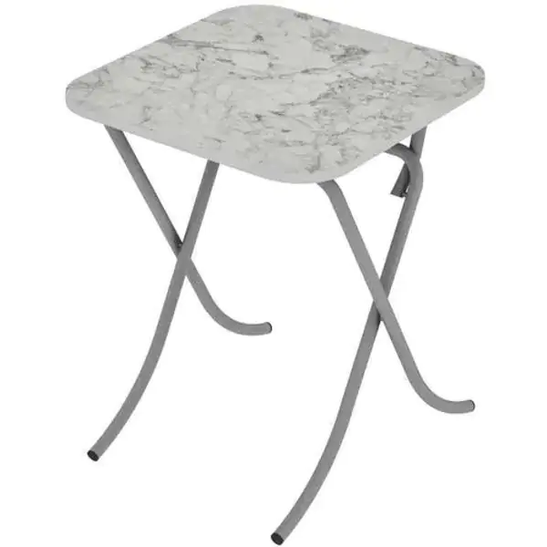 Alesta AL10032BM sto višenamenski sklopivi tekstura beli mermer 60X60CM