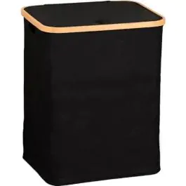 Kesper KSP19594 korpa za prljavi veš sa bambus okvirom crna 51CM