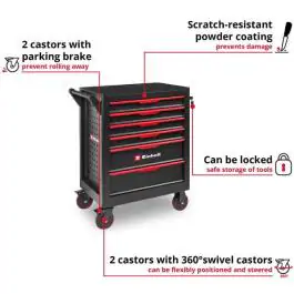 Einhell radionički orman Workshop Trolley 6 fioka nosivost 135 kg