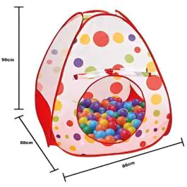 Dečja kućica za igru - šator, 100 loptica