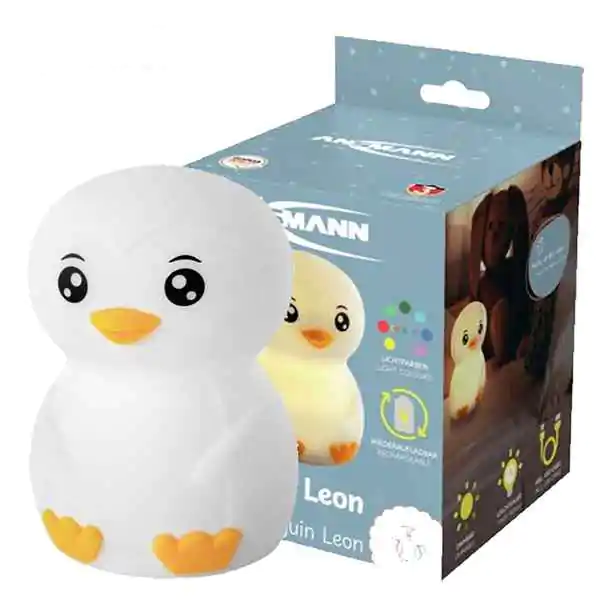 LED Silikonska Lampa punjiva za Decu sa Tajmerom Penguin Leon