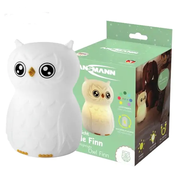 LED Silikonska Lampa punjiva za Decu sa Tajmerom Sova