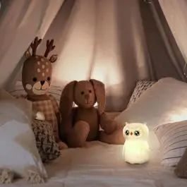 LED Silikonska Lampa punjiva za Decu sa Tajmerom Sova