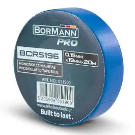 Izolir traka PVC plava – 0.15mmx19mmx20m – Bormann Pro