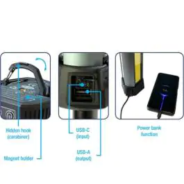 Multifunkcionalna radna lampa na stalku 1500lm 6000mAh