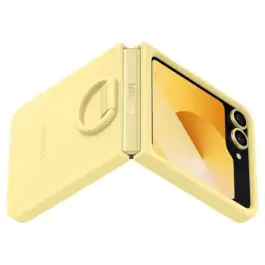 Samsung silikonska maska za Flip6 + prsten, žuta
