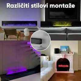 Električni kamin sa vodenom parom, bez grejanja, 800mm DK-08MC/T