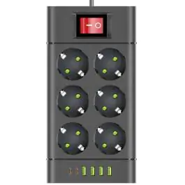 Produžni sa 6 mesta 2m 1.5mm2+pr. 4xUSB+2xtip C Prosto