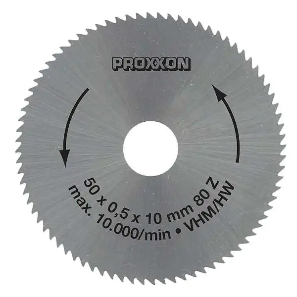 Proxxon čvrsti karbidni list za kružnu testeru 80 zuba (50 x 10 x 0,5 mm)