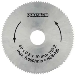 Proxxon list za kružnu testeru od visoko legiranog čelika (HSS) 100 zuba (50 x 10 x 0,5 mm)