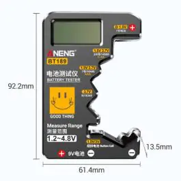 Tester baterija (AA,AAA,C,D) 9V Li-Ion dugmaste BT-189