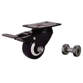 Rezervni točak ojačani okretan sa kočnicom na pločici 63mm