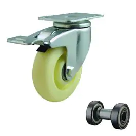 Rezervni točak beli sa kočnicom ojačan 75mm