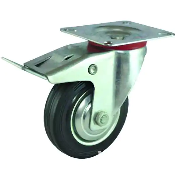 Rezervni točak okretni na pločici sa kočnicom 75mm (industrijski