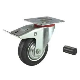 Rezervni točak okretni na pločici sa kočnicom 75mm (industrijski