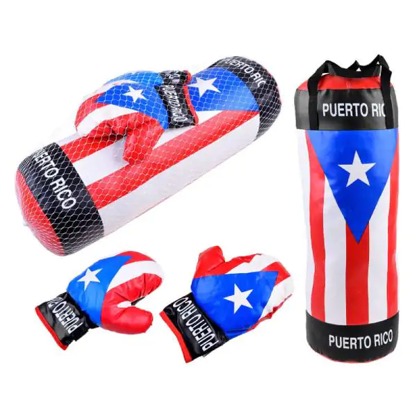 Bokserski džak sa rukavicama za decu USA 52cm Puerto Rico