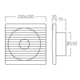 Kupatilski ventilator 150mm BRAYTRON