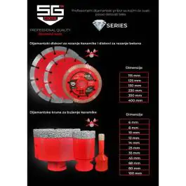 SG Tools SG-D350 dijamantska ploča za sečenje betona 350mm – za profesionalne mašine